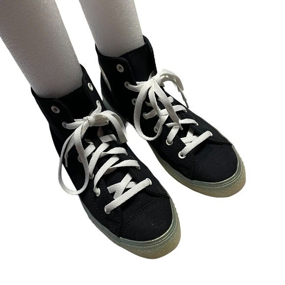 Converse Shoes - Converse Ctas High Top Black Vintage Logo OrthoLite Sneaker Jr. Size 6/Women 8